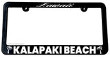 Kalapaki Beach Hawaii HI Slim Style License Plate Frame - OwnTheAvenue