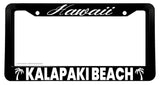 Kalapaki Beach Hawaii HI License Plate Frame - OwnTheAvenue