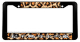 Kanji Japanese Racing Drifting Feline Pattern Black License Plate Frame - OwnTheAvenue