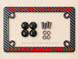 Japan Japanese Rising Sun Red Kanji Carbon Fiber Racing Motorcycle License Plate Frame - OwnTheAvenue