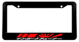 Japanese Kanji Rising Sun Racing Sport Stripes Black Plastic License Plate Frame - OwnTheAvenue