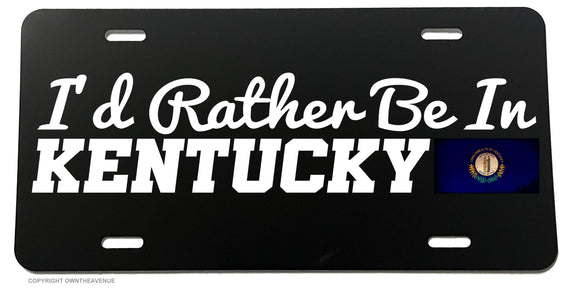 I'd Rather Be In Kentucky Vintage Style V02 License Plate Cover - OwnTheAvenue