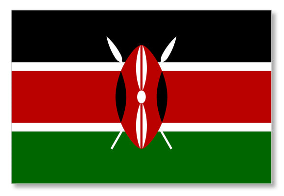 Kenya Kenyan Country Flag Car Truck Window Bumper Laptop Cooler Sticker Decal - OwnTheAvenue