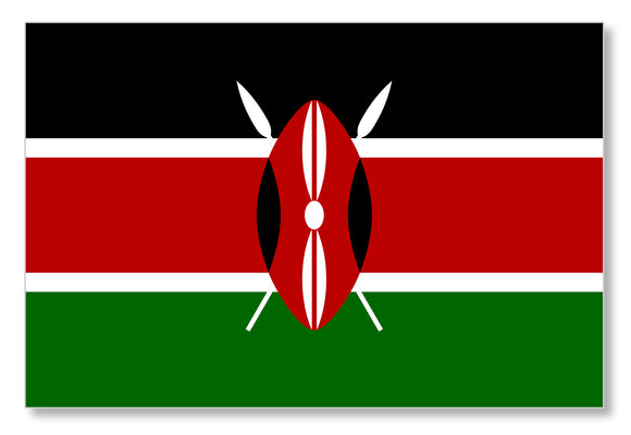 Kenya Kenyan Country Flag Car Truck Window Bumper Laptop Cooler Sticker Decal