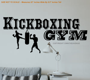Kickboxing Gym Wall Vinyl Decor Decal Sticker For Home Studio Business 22" x 9.5" - OwnTheAvenue