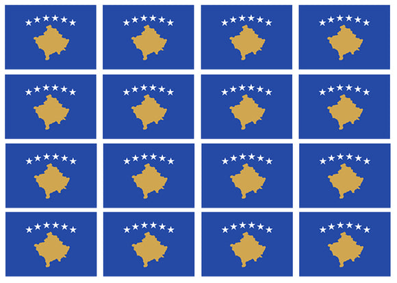 12Pcs Kosovo World Country Flags Vinyl Sticker Decals - 2