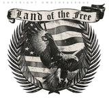 x2 Land of The Free V01 Bald Eagle USA American Flag Sticker Decals 4" - OwnTheAvenue