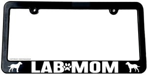 Lab Mom Labrador Retriever Pet Dog Car Truck Auto License Plate Frame - OwnTheAvenue