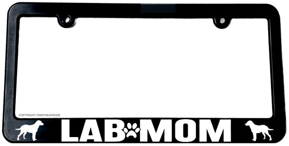 Lab Mom Labrador Retriever Pet Dog Car Truck Auto License Plate Frame - OwnTheAvenue