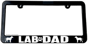 Lab Dad Labrador Retriever Pet Car Truck Auto License Plate Frame - OwnTheAvenue