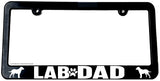 Lab Dad Labrador Retriever Pet Car Truck Auto License Plate Frame - OwnTheAvenue