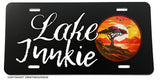 Lake Junkie Hiking Camping Vintage Retro Style License Plate Cover - OwnTheAvenue
