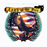 2Pcs Land of The Free V01 Bald Eagle USA American Flag Vinyl Sticker Decal 4" - OwnTheAvenue