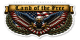 Land of The Free Bald Eagle USA American Flag Colors Sticker Decal 5" Inches - OwnTheAvenue