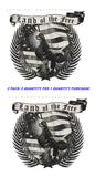 x2 Land of The Free V01 Bald Eagle USA American Flag Sticker Decals 4" - OwnTheAvenue