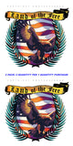 2Pcs Land of The Free V01 Bald Eagle USA American Flag Vinyl Sticker Decal 4" - OwnTheAvenue