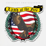 2Pcs Land of The Free Bald Eagle USA American Flag Vinyl Sticker Decal 4" - OwnTheAvenue