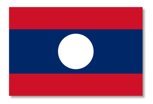 Laos Country Flag Car Truck Window Bumper Laptop Cup Cooler Sticker Decal 4"