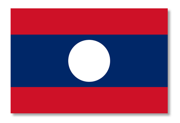 Laos Country Flag Car Truck Window Bumper Laptop Cup Cooler Sticker Decal 4