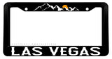 Las Vegas Car Truck SUV Auto Black Plastic License Plate Frame - OwnTheAvenue