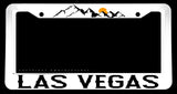 Las Vegas Car Truck SUV Auto White Plastic License Plate Frame - OwnTheAvenue