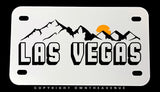 Las Vegas Motorcycle White Metal License Plate - OwnTheAvenue