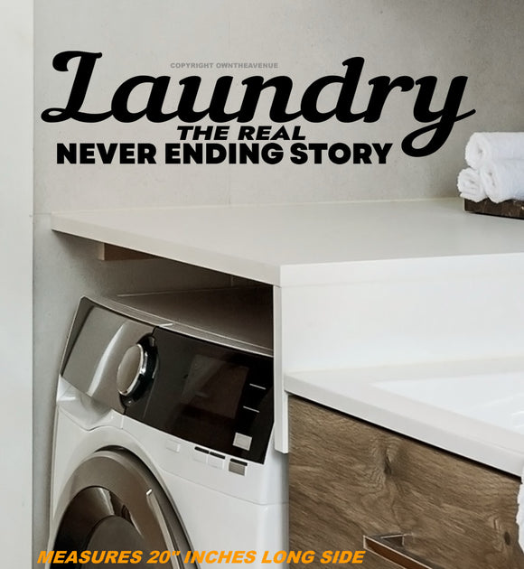 Laundry Never Ending Funny Joke Humor Home Room Wall Decor Decal Sticker 20