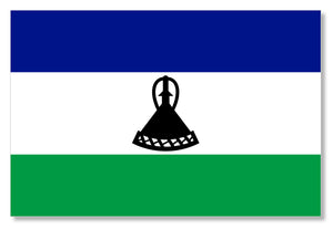 Lesotho Country Flag Car Truck Window Bumper Laptop Cup Cooler Sticker Decal 4"