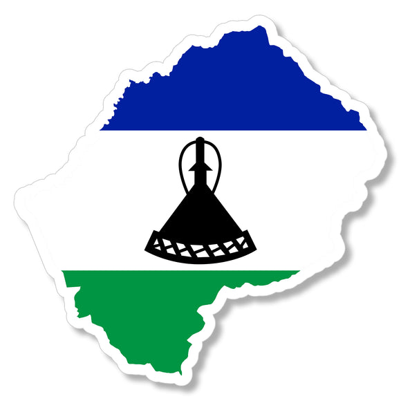 Lesotho Country Map Flag Car Truck Window Bumper Laptop Cooler Sticker Decal 4