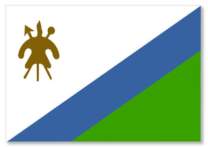 Lesotho National Flag Car Truck Window Bumper Laptop Cup Cooler Sticker Decal 4" v2