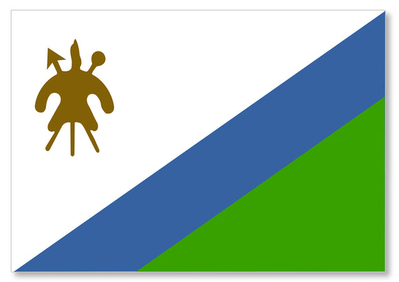 Lesotho National Flag Car Truck Window Bumper Laptop Cup Cooler Sticker Decal 4