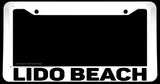 Lido Beach White License Plate Frame - OwnTheAvenue