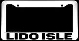 Lido Isle White License Plate Frame - OwnTheAvenue
