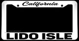 Lido Isle California White License Plate Frame - OwnTheAvenue