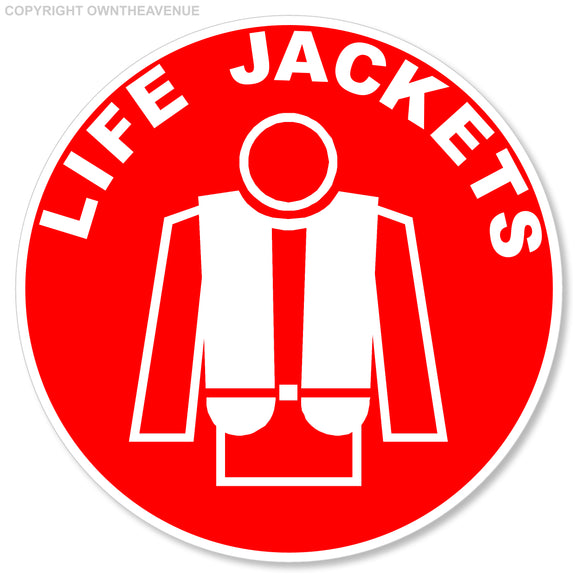 Car boat life jacket safety vinyl sticker decal circle 4