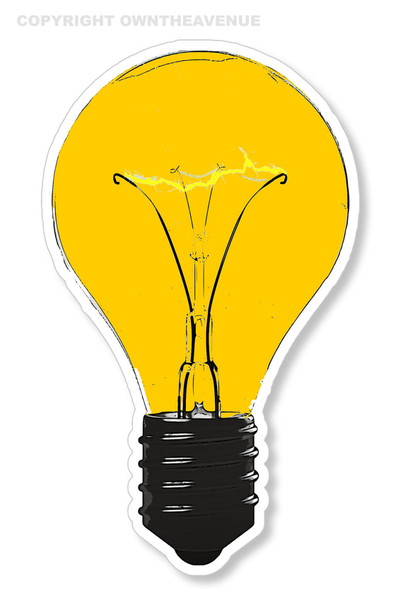 Lightbulb Idea Vintage Jk Retro Car Truck Window Bumper Laptop Vinyl Sticker Decal - OwnTheAvenue