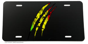 Rasta Lion Claw Off Road Lifted Truck Auto License Plate