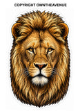 2 Pack Lion Head Holographic Vinyl Sticker Decals 3.5"