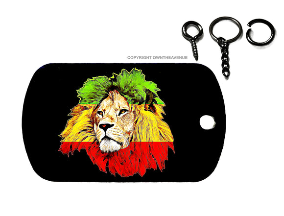 Lion of Judah Rasta Rastafari Jah Vintage Style Necklace Keychain Tag - OwnTheAvenue