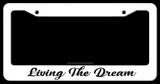 Living The Dream Funny JDM Race Drift V01 White License Plate Frame - OwnTheAvenue