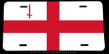 London Flag Car Truck SUV Auto Metal License Plate
