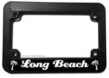 Long Beach Palm Trees Motorcycle License Plate Frame - OwnTheAvenue