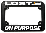 Lost On Purpose Hiking Camping Motorcycle License Plate Frame - OwnTheAvenue