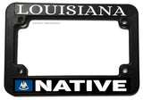 Louisiana Native Flag Motorcycle License Plate Frame