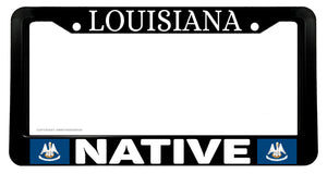 Louisiana Native Flag Car Truck Auto License Plate Frame