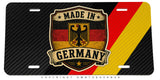 Made In Germany Euro Racing Carbon Fiber Style Metal License Plate