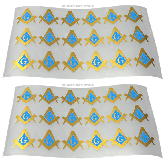 36 Pack Masonic Compass Sticker Decal - 1