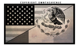 4Pcs Mexico USA American Vintage Style Subdued Flags Sticker Decals 3" - OwnTheAvenue