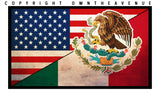 4Pcs Mexico USA American Vintage Style Flags Sticker Decals 3" - OwnTheAvenue
