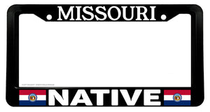 Missouri Native Flag Car Truck Auto License Plate Frame